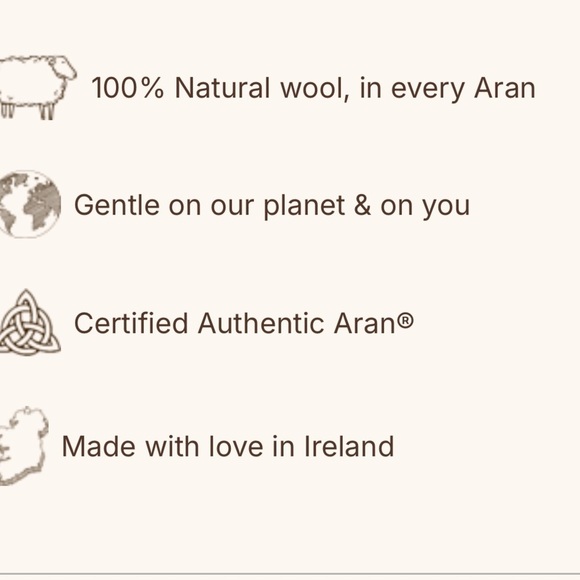 Aran Sweater Company Baby Blanket merino Wool Cozy Cream Cable Knit Throw. NWT - Picture 11 of 12